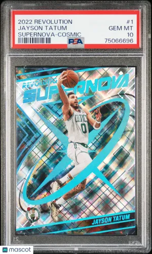 2022 Panini Revolution Supernova Jayson Tatum #1 PSA 10 Boston Celtics front