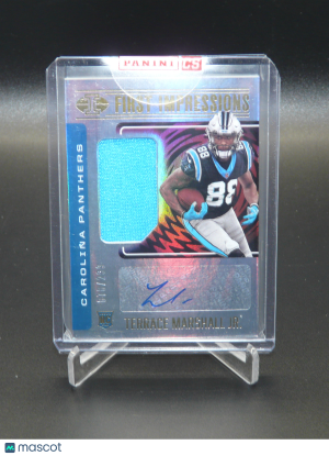 Terrace Marshall Jr. RC /299 #118 Trophy Collection First Impressions Autographs front