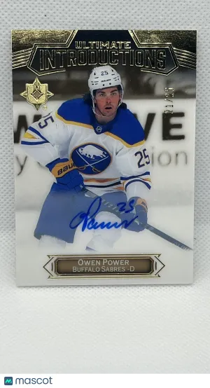 Owen Power 2022-23 Ultimate Collection Ultimate Introductions Auto #UI-4 /25 front