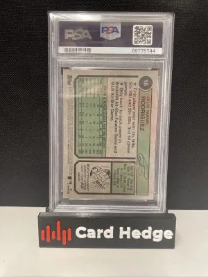 Julio Rodriguez 2023 Topps Heritage Image Variation #18 PSA 10 back