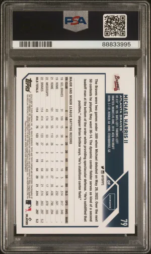 2023 Topps Chrome Michael Harris II #79 PSA 10 back