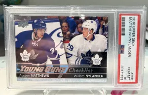 Matthews/Nylander Young Guns Checklist PSA 10 front