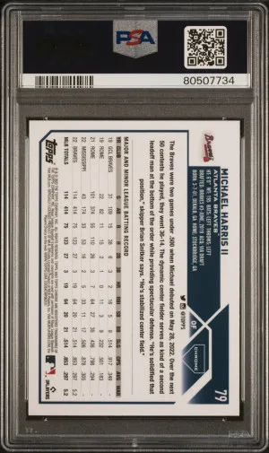 2023 Topps Chrome Michael Harris II #79 PSA 10 back