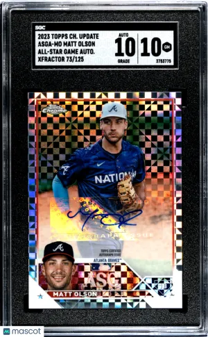2023 Topps Chrome Update Matt Olson #ASGA-MO /125 SGC 10 Atlanta Braves front