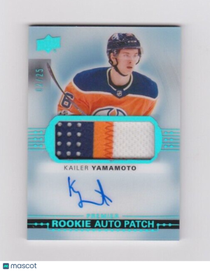 Kailer Yamamoto 2017-18 Upper Deck Premier - Acetate Rookie Auto Patch /25 front