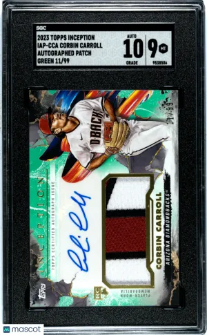 2023 Topps Inception Corbin Carroll #IAP-CCA /99 SGC 9 Arizona Diamondbacks front