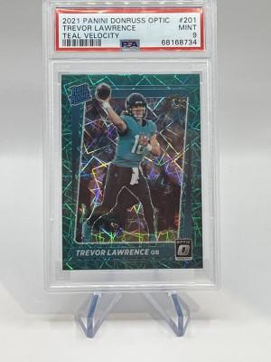 2021 Donruss Optic Trevor Lawrence  Rated Rookie Teal Velocity front