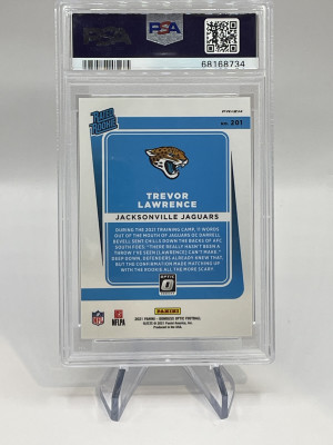 2021 Donruss Optic Trevor Lawrence  Rated Rookie Teal Velocity back