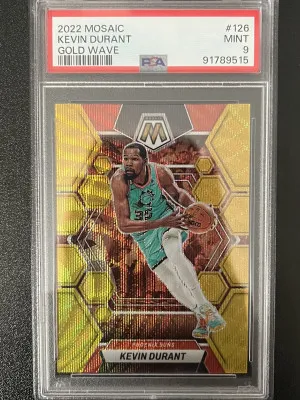 2022-23 mosaic Kevin Durant gold wave 10/10 front