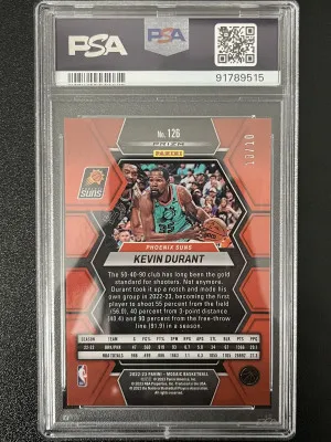 2022-23 mosaic Kevin Durant gold wave 10/10 back