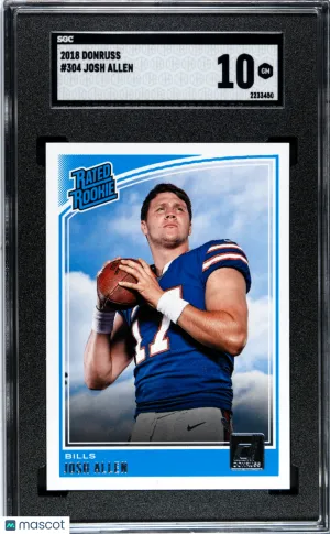 2018 Donruss Josh Allen #304 Rookie SGC 10 front