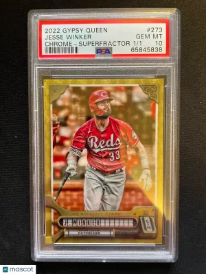 2022 Gypsy Queen Jesse Winker #273 Chrome Superfractor 1/1 PSA 10 Gem Mint front
