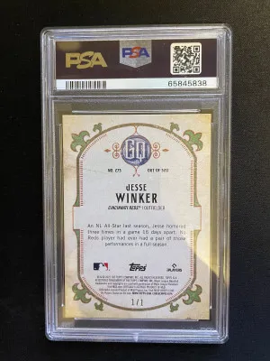 2022 Gypsy Queen Jesse Winker #273 Chrome Superfractor 1/1 PSA 10 Gem Mint back