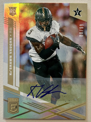 2020 Panini Chronicles Draft Picks Signatures /99 Ke'Shawn Vaughn Rookie Auto RC front
