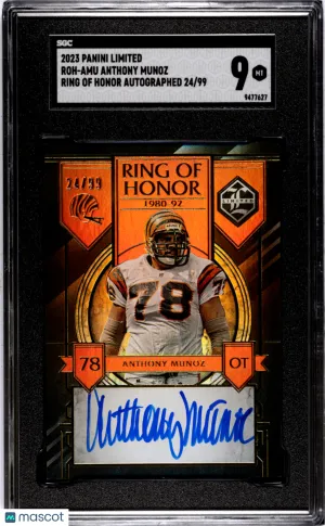 2023 Panini Limited Anthony Munoz #ROH-AMU On Card SGC 9 Cincinnati Bengals front