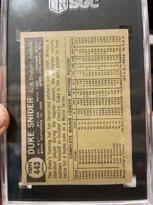 Duke Snyder back