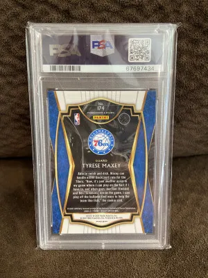 2020 Tyrese Maxey Select Premier Level Silver PSA 10 back