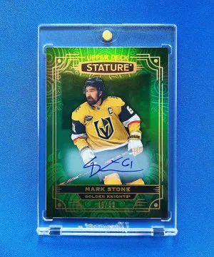 2022–23 UD Stature - Mark Stone Auto Green /50 #40 front
