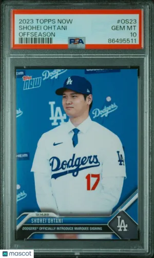 Shohei Ohtani 2023 Topps Now OffSeason #OS-23 Angels Dodgers Signing front