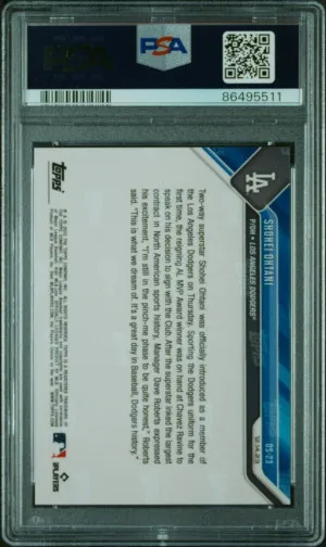 Shohei Ohtani 2023 Topps Now OffSeason #OS-23 Angels Dodgers Signing back