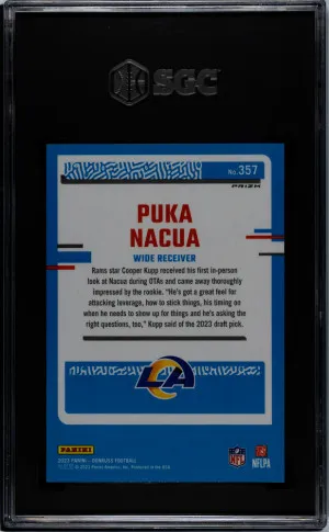 2023 Donruss Puka Nacua #357 Rookie SGC 10 Los Angeles Rams back