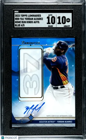 2023 Topps Luminaries Yordan Alvarez #HRK-YA1 /5 SGC 10 Houston Astros front
