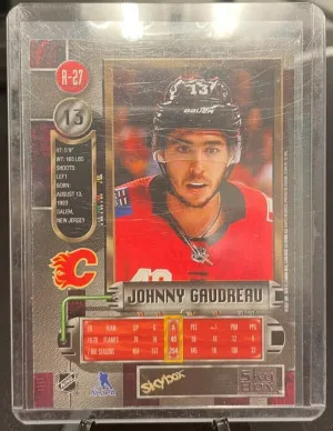 2020 Skybox Metal Universe Johnny Gaudreau 97-98 Retro #R-27 back