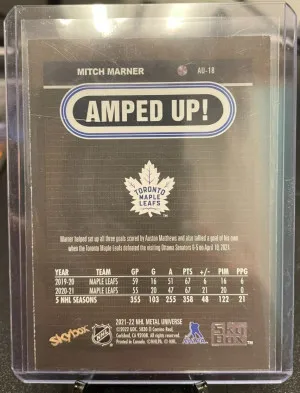 2021 Skybox Metal Universe Mitch Marner Amped Up! #AU-18 back