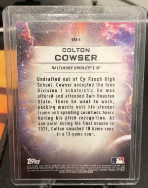 2021 Bowman Chrome Genesis Colton Cowser #GNS-5 back