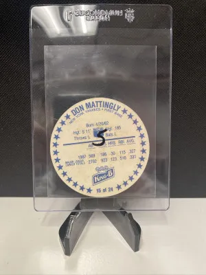 Don Mattingly 1988 King B Baseball Disc #15 back