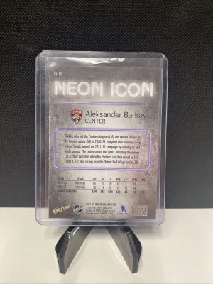 Aleksander Barkov 2021 Skybox Metal Universe Neon Icon #NI-12 back