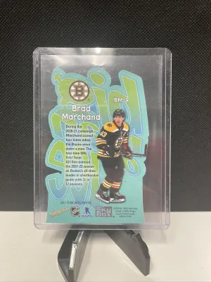Brad Marchand 2021 Skybox Metal Universe Big Man on Ice #BM-9 back