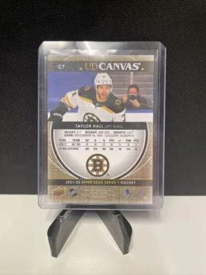 2021-22 Upper Deck Taylor Hall #C7 Canvas back