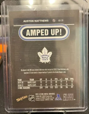 2021 Skybox Metal Universe Hockey Auston Matthews #AU-20 3 back