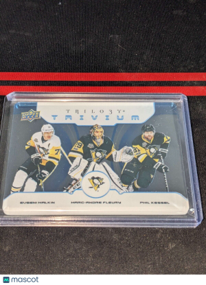 2023-24 UD Trilogy Trivium - Malkin/Fleury/Kessel #TR-20 Pittsburgh Penguins front