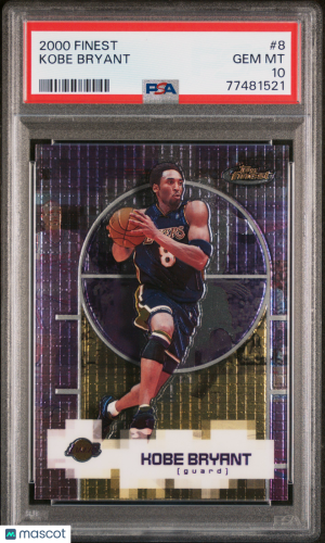 2000 Finest Kobe Bryant #8 PSA 10 Los Angeles Lakers front