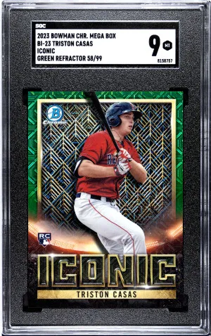 2023 Bowman Chrome Mega Box - Triston Casas Iconic RC Green /99 front