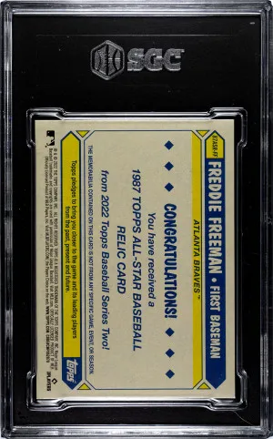 Topps 2022 Freddie Freeman #ASR87-FF Relic /199 back