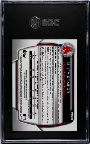2023 Bowman Chrome Mega Box - Mikey Romero Auto Green Refractor /99 back