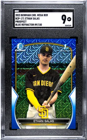 2023 Bowman Chrome 1st - Ethan Salas  Blue Refractor /150 front