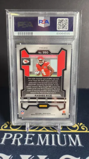 2023 Prizm Checkerboard Rashee Rice PSA 10 back