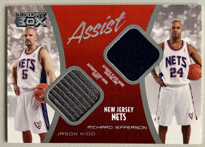 JASON KIDD RICHARD JEFFERSON 2004-05 Topps Luxury Box Dual Jersey Patch /350 front