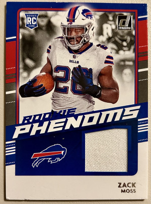 2020 Panini Donruss ZACK MOSS RC Rookie Phenoms Jersey Patch Relic Colts front
