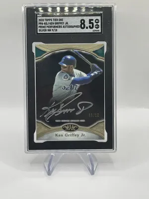 2020 Topps Tier One Ken Griffey Jr. “Prime Performers” silver ink auto /10 front