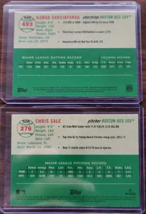 Nomar Garciaparra + Chris Sale - 2023 Topps Chrome Platinum Xfractors back