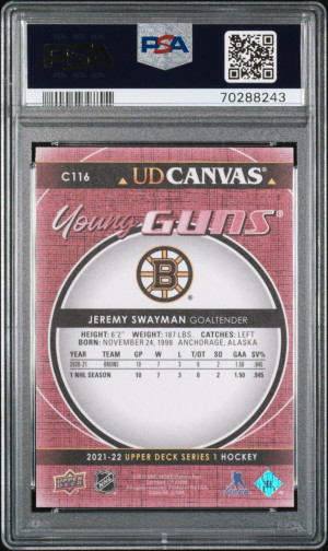2021-2022 Upper Deck - JEREMY SWAYMAN - Young Guns Canvas back