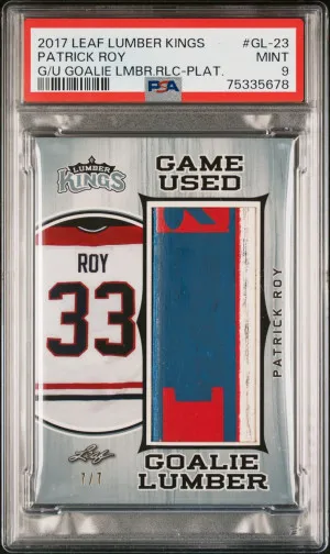 2017 Leaf Lumber Kings - PATRICK ROY - Game Used Lumber /7 front