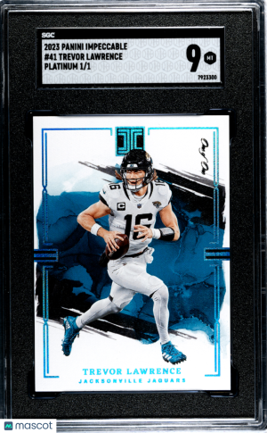2023 Panini Impeccable Trevor Lawrence #41 SGC 9 Jacksonville Jaguars front
