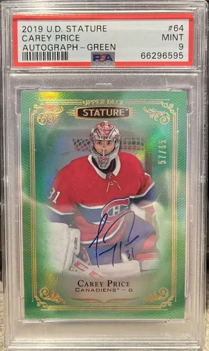 2019-2020 STATURE - CAREY PRICE - Emerald Autograph /65 front