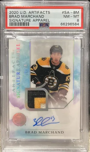 2020-2021 ARTIFACTS - BRAD MARCHAND - Signature Apparel Autograph /36 front